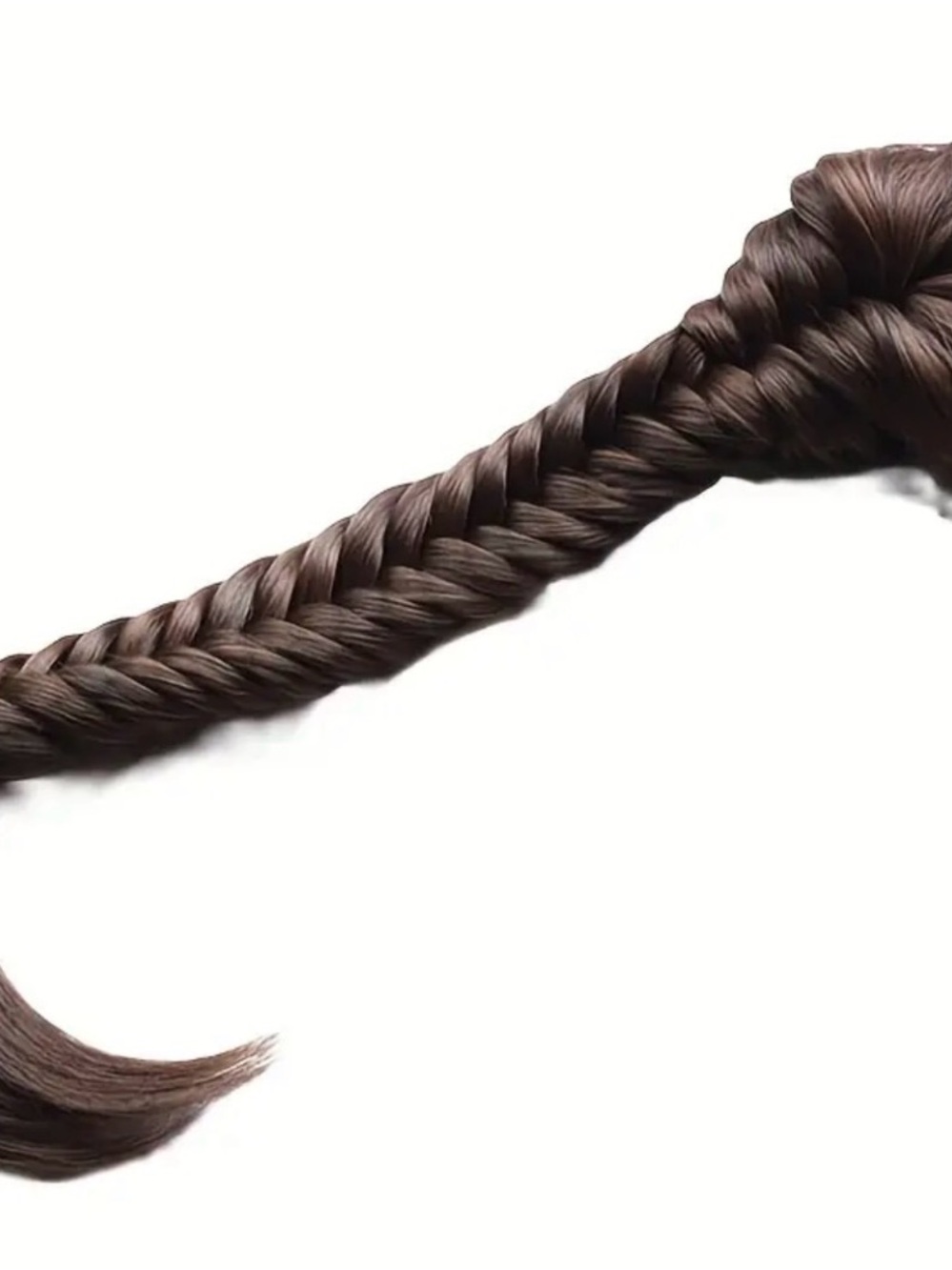 Synthetic Braided Hair Extension - Brown clip on hair brown